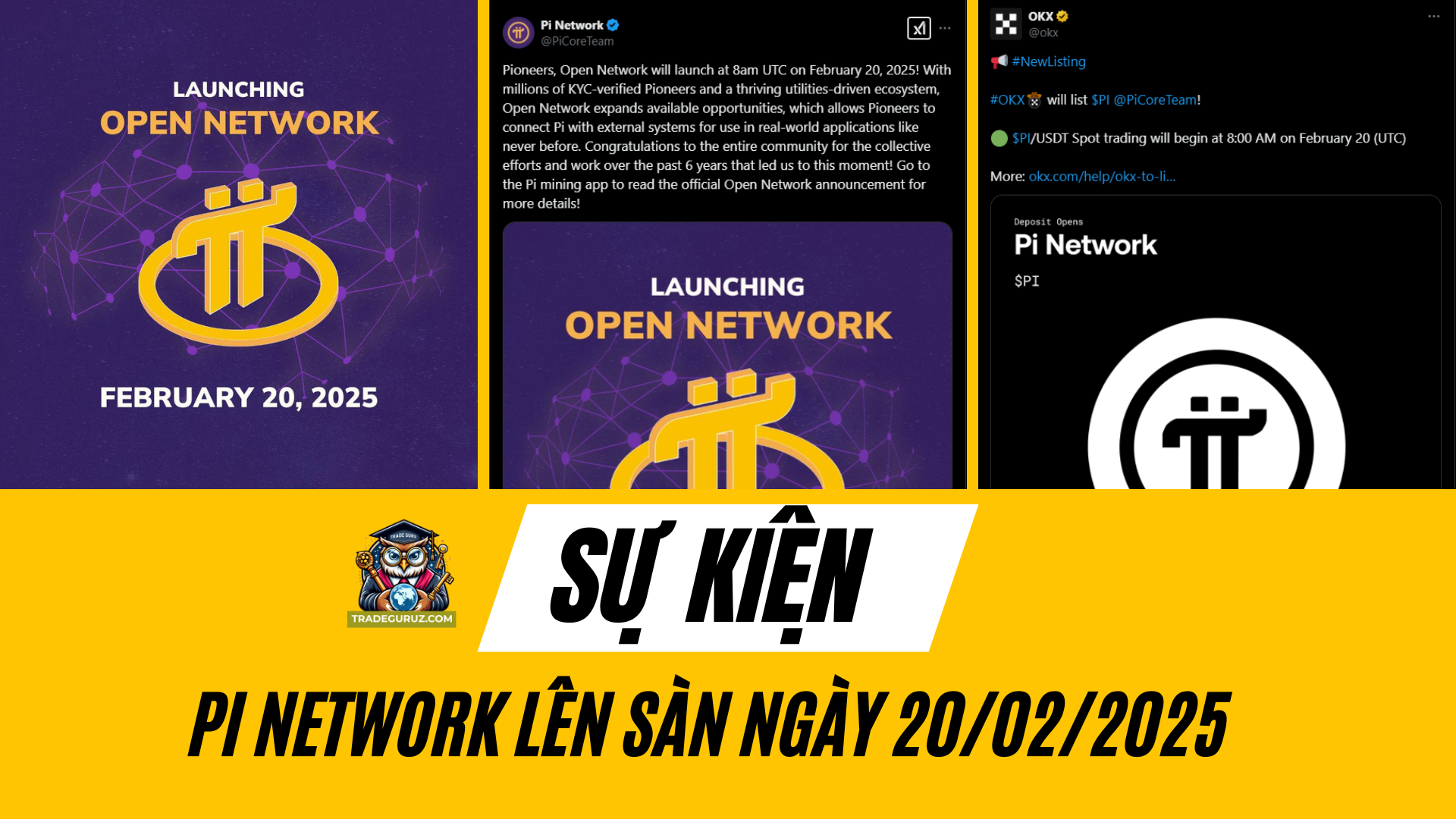 Sự kiện Pi Network lên sàn ngày 20/02/2025